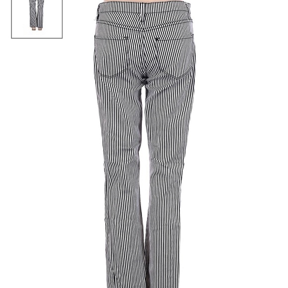 Club Monaco Black and White Striped Skinny Pants - Picture 2 of 8